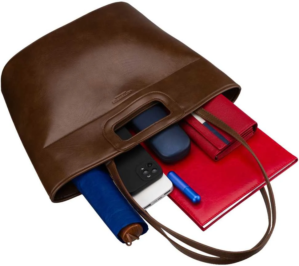 Didelė moteriška shopper rankinė Peterson, ruda AX40