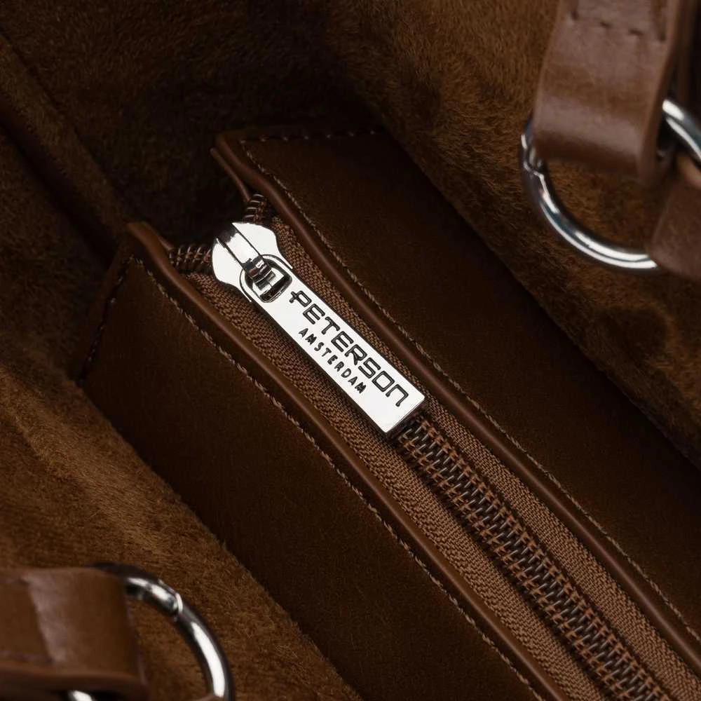 Didelė moteriška shopper rankinė Peterson, ruda AX40