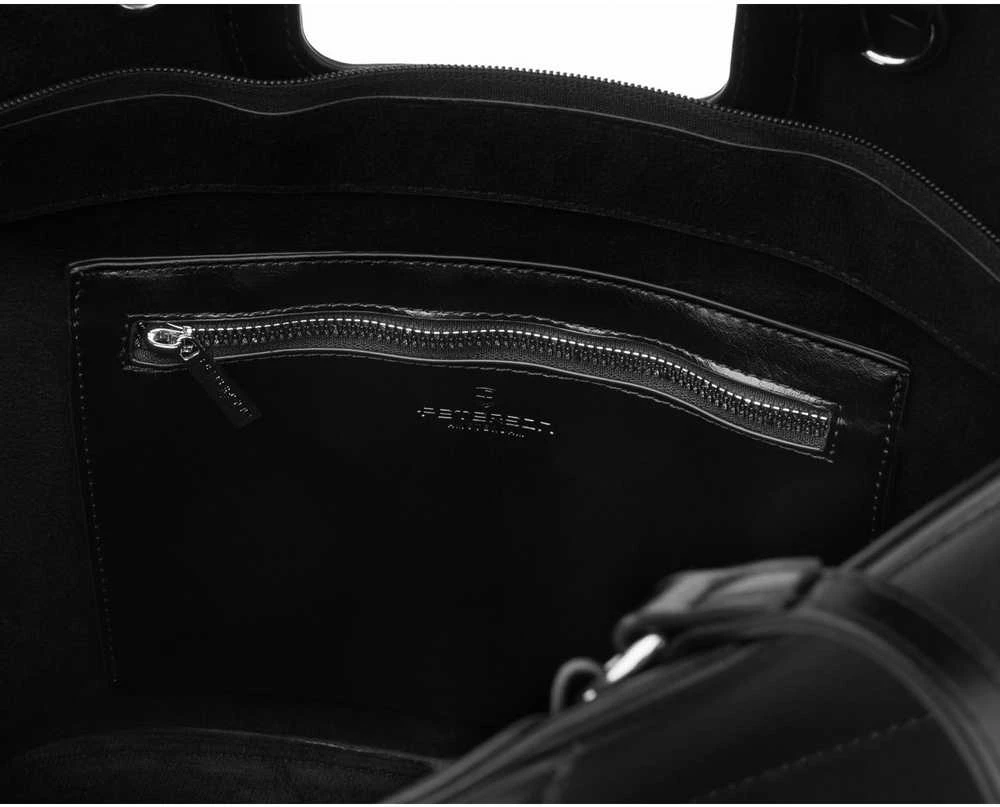 Didelė moteriška shopper rankinė Peterson, juoda AX39