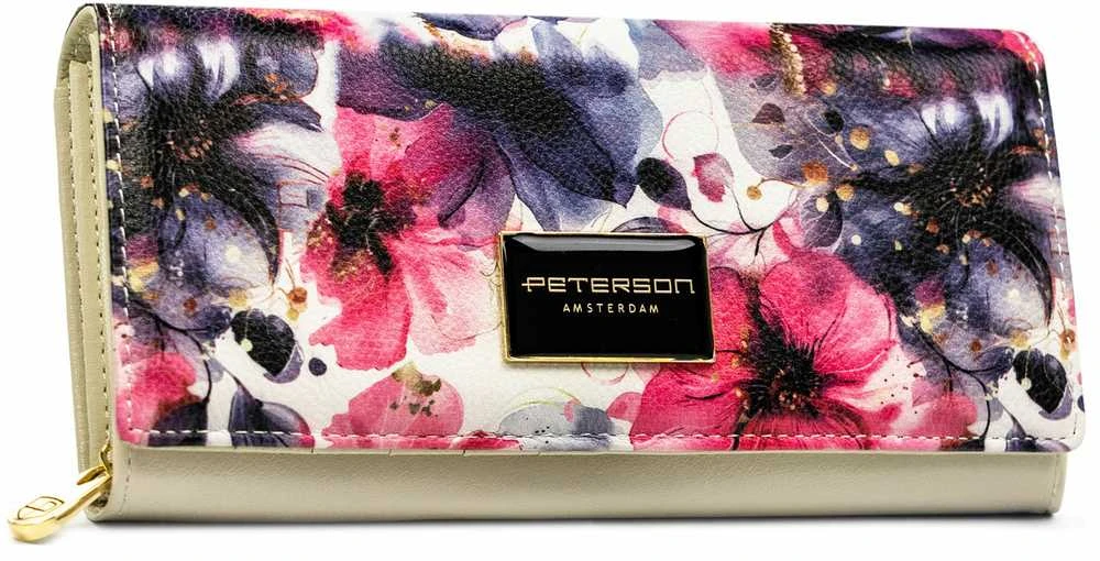 Didelė Piniginė moterims Peterson, gėlėta PT120