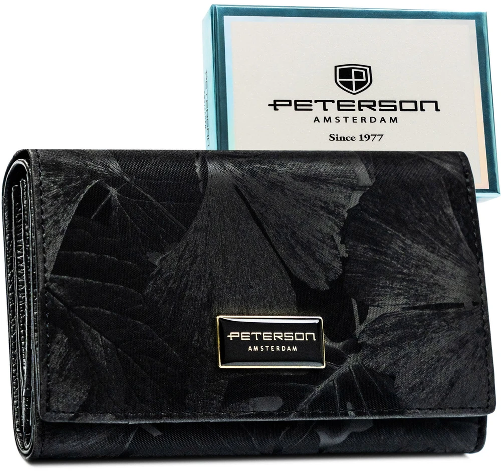 Didelė piniginė moterims Peterson, juoda 2586