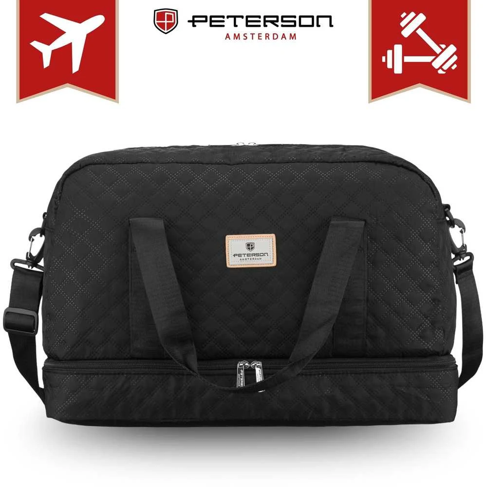 Didelė sportinė rankinė Peterson, juoda AX41