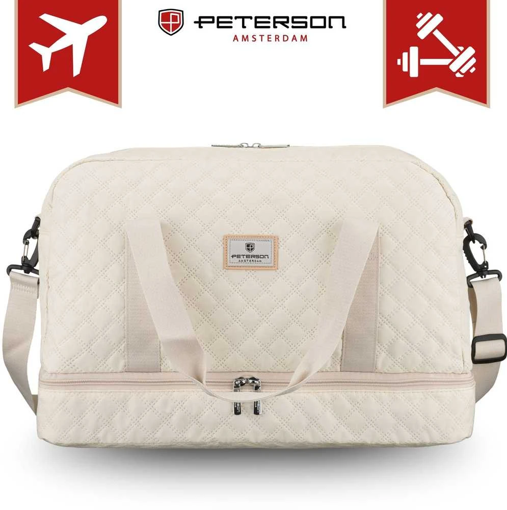 Didelė sportinė rankinė Peterson, smėlio spalvos AX42