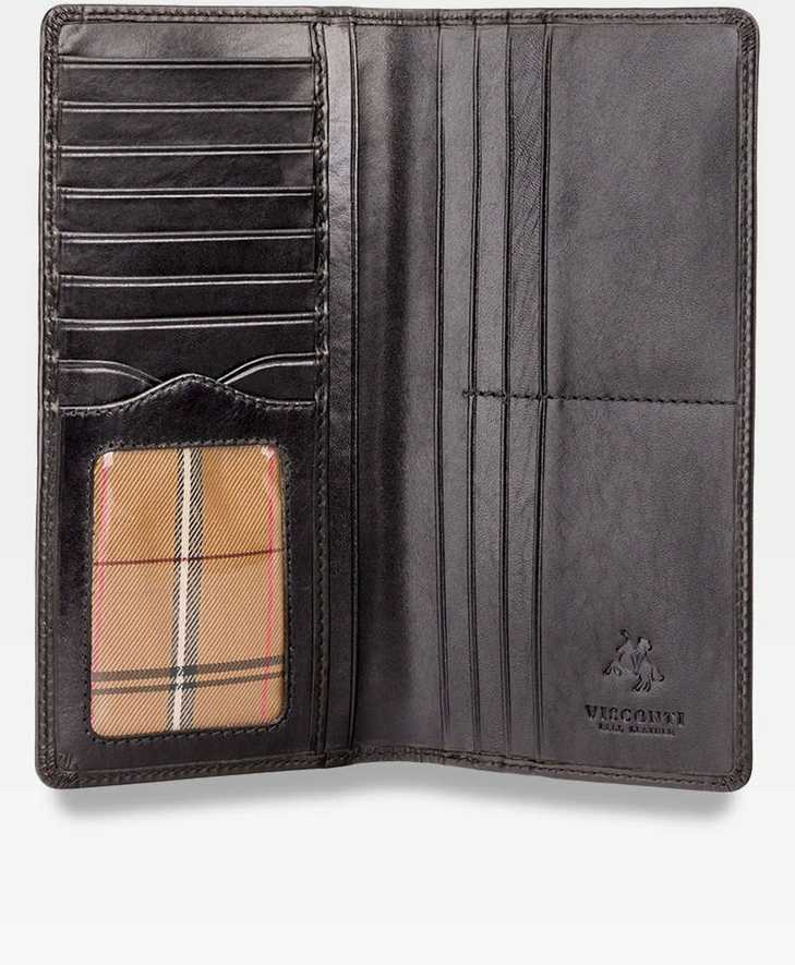 Didelė vyriška piniginė Visconti P6, juoda