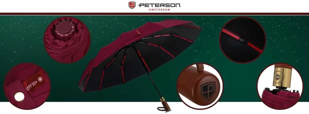 Didelis skėtis Peterson, burgundinė G10