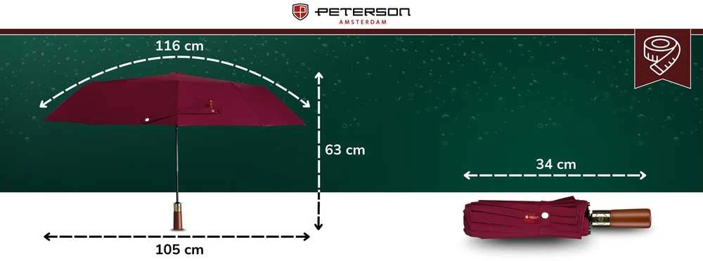 Didelis skėtis Peterson, burgundinė G10