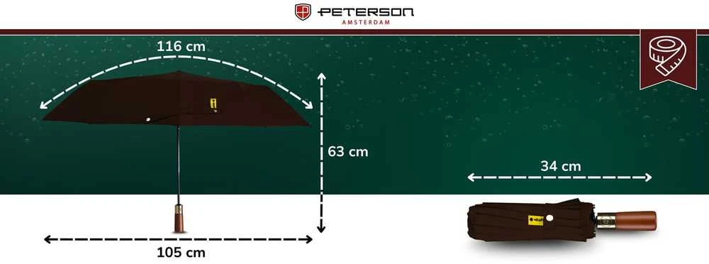 Didelis skėtis Peterson, rudas G6