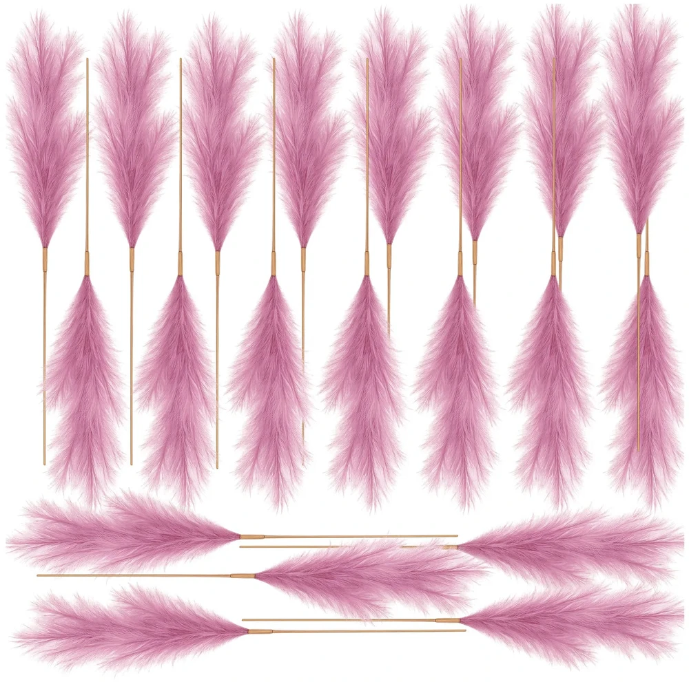 Dirbtinė rožinė pampų žolė PVC 56,5 cm (20 vnt.) N82