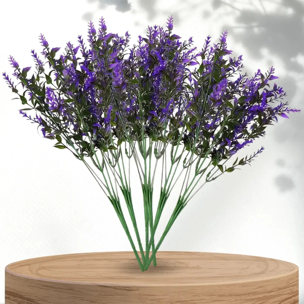 Dirbtinės violetinės levandos šakelės 35 cm, 12 vnt. N36