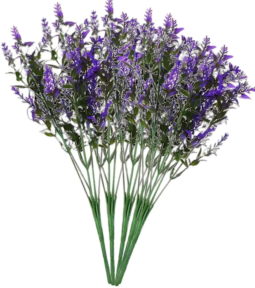 Dirbtinės violetinės levandos šakelės 35 cm, 12 vnt. N36