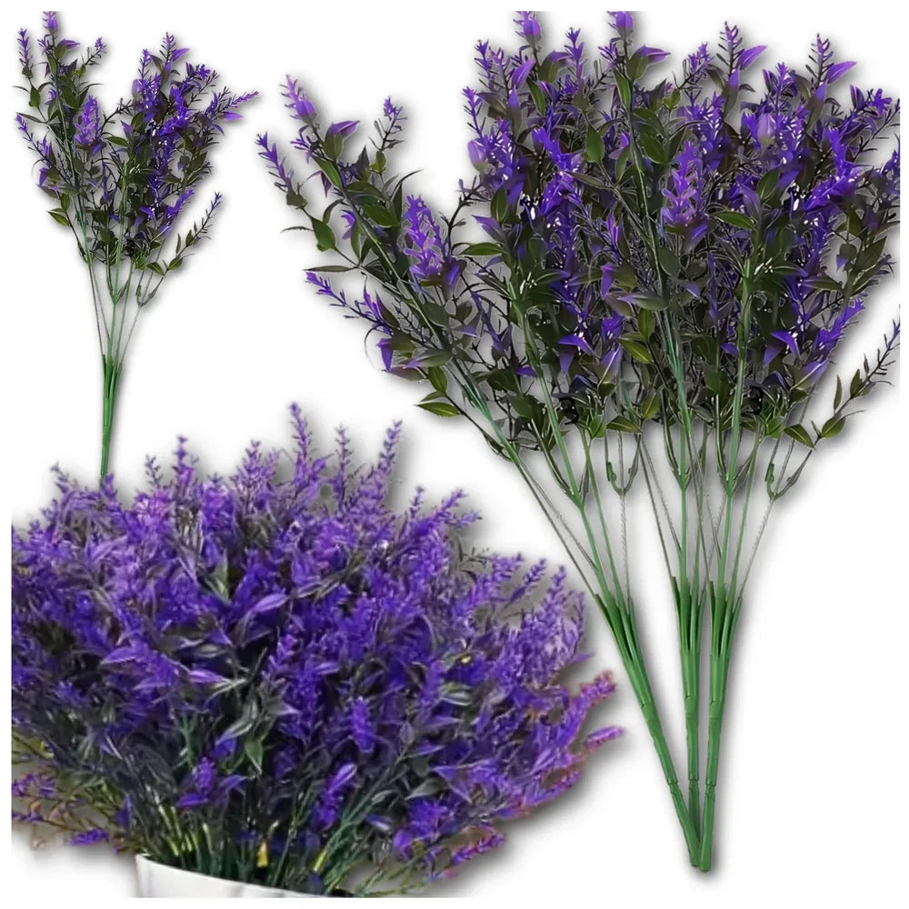 Dirbtinės violetinės levandos šakelės 35 cm, 12 vnt. N36