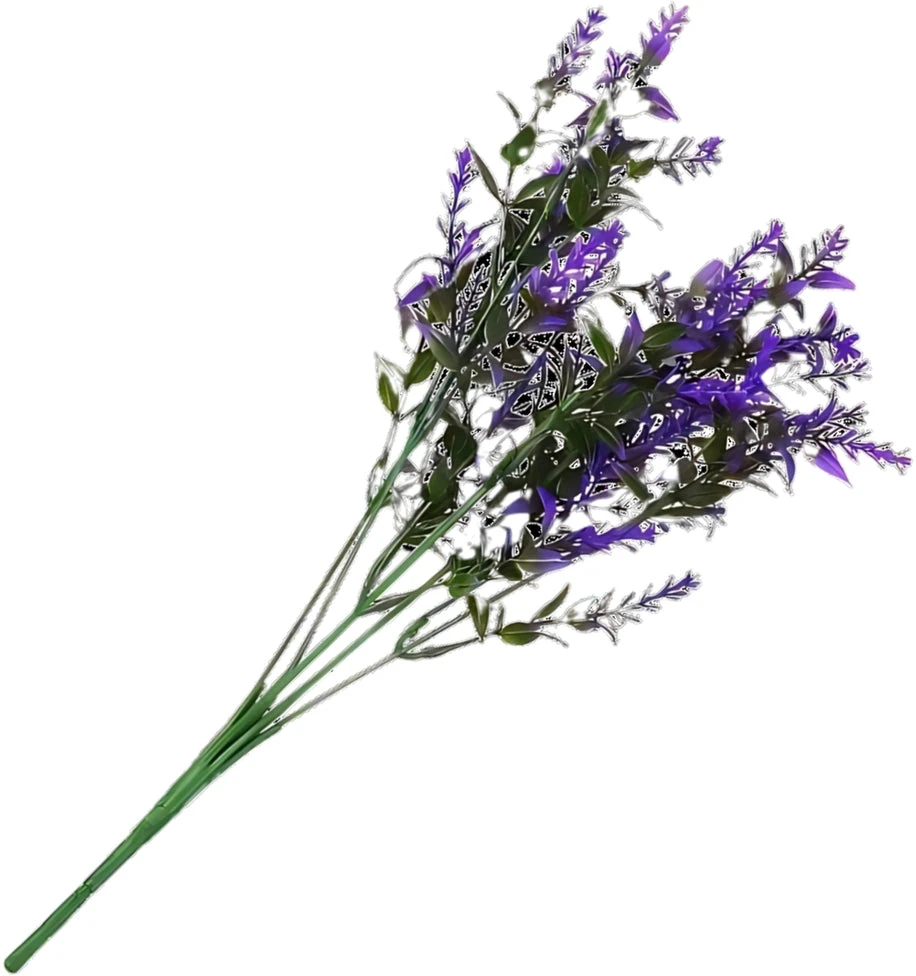 Dirbtinės violetinės levandos šakelės 35 cm, 12 vnt. N36