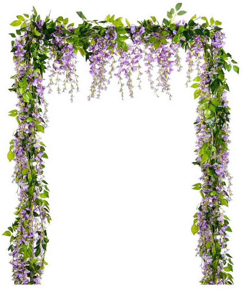 Dirbtiniai vijokliniai žiedai, violetiniai, 1 vnt.