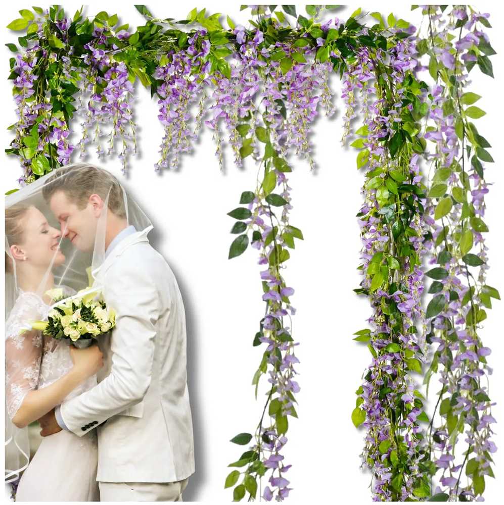Dirbtiniai vijokliniai žiedai, violetiniai, 1 vnt.