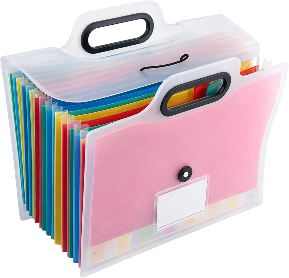 Dokumentų dėklas A4 skaidrus PVC, 13 skyrių N140