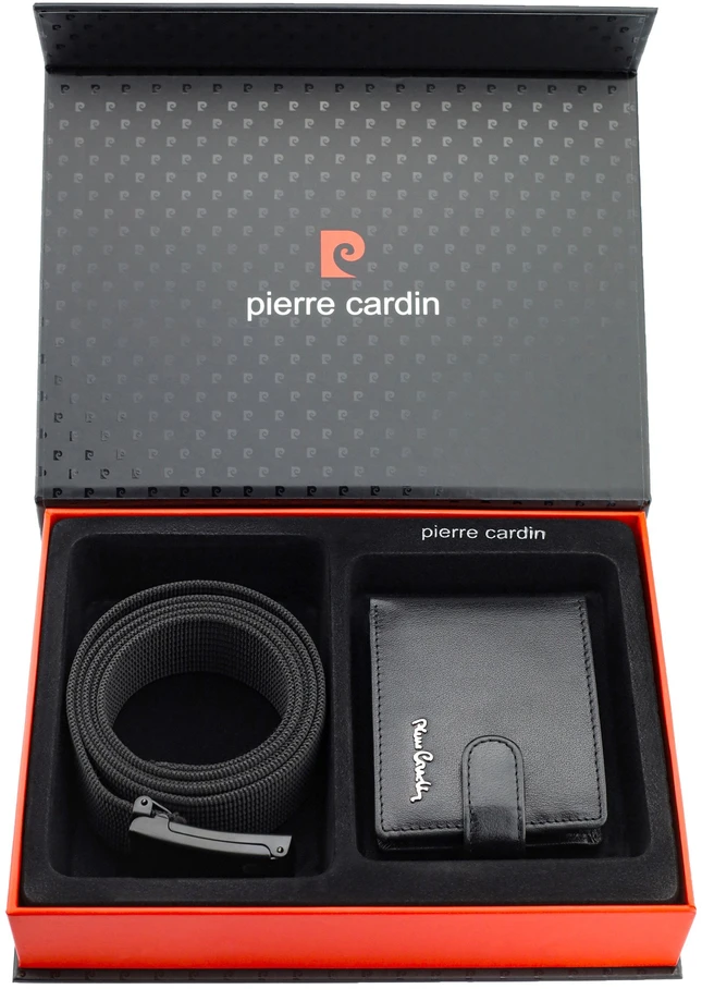 Dovanų rinkinys vyrams: odinė piniginė Pierre Cardin RFID ir diržas Stevens A6088206