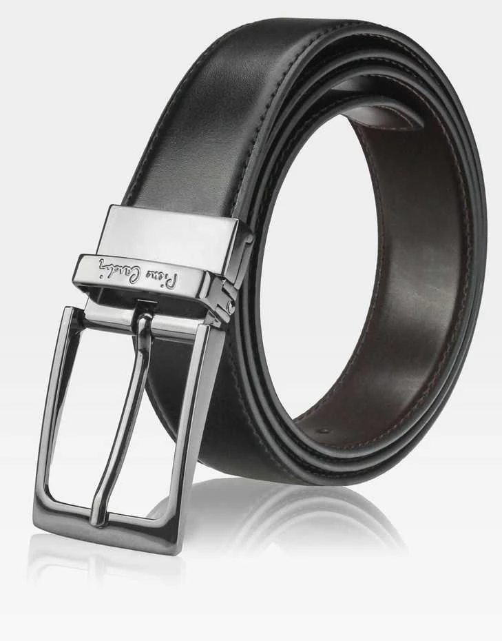 Dovanų rinkinys vyrams: odinė piniginė Pierre Cardin RFID, odinis diržas 75T8806BR