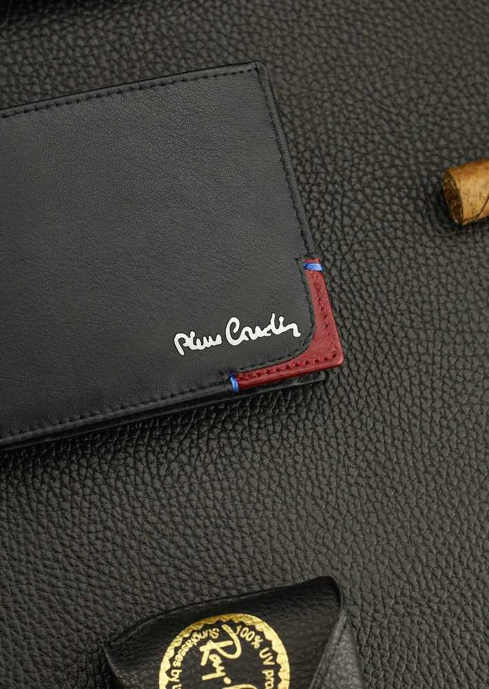 Dovanų rinkinys vyrams: odinė piniginė Pierre Cardin RFID, odinis diržas 75T8806BR