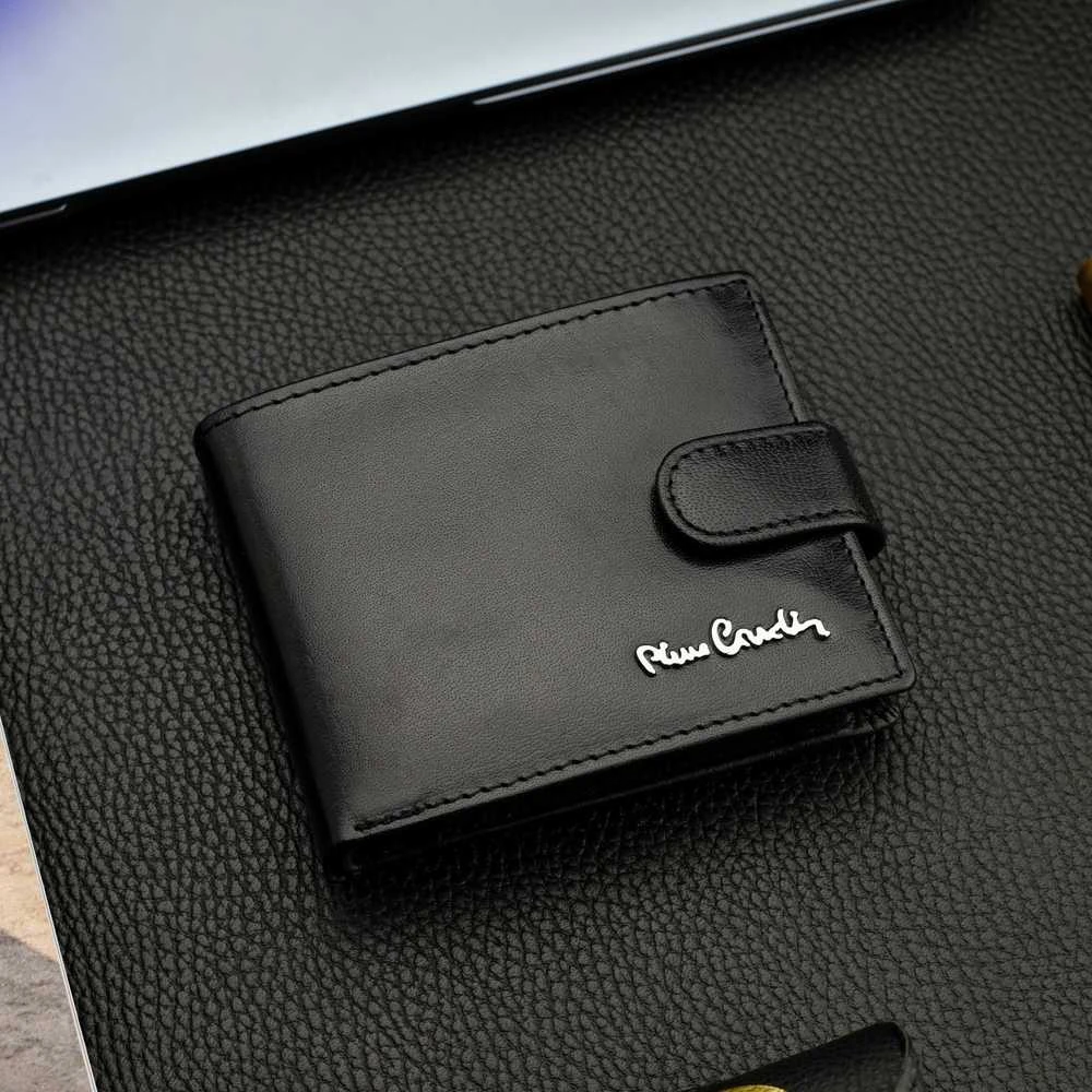 Dovanų rinkinys vyrams: odinė piniginė Pierre Cardin RFID ir diržas Stevens A5288206