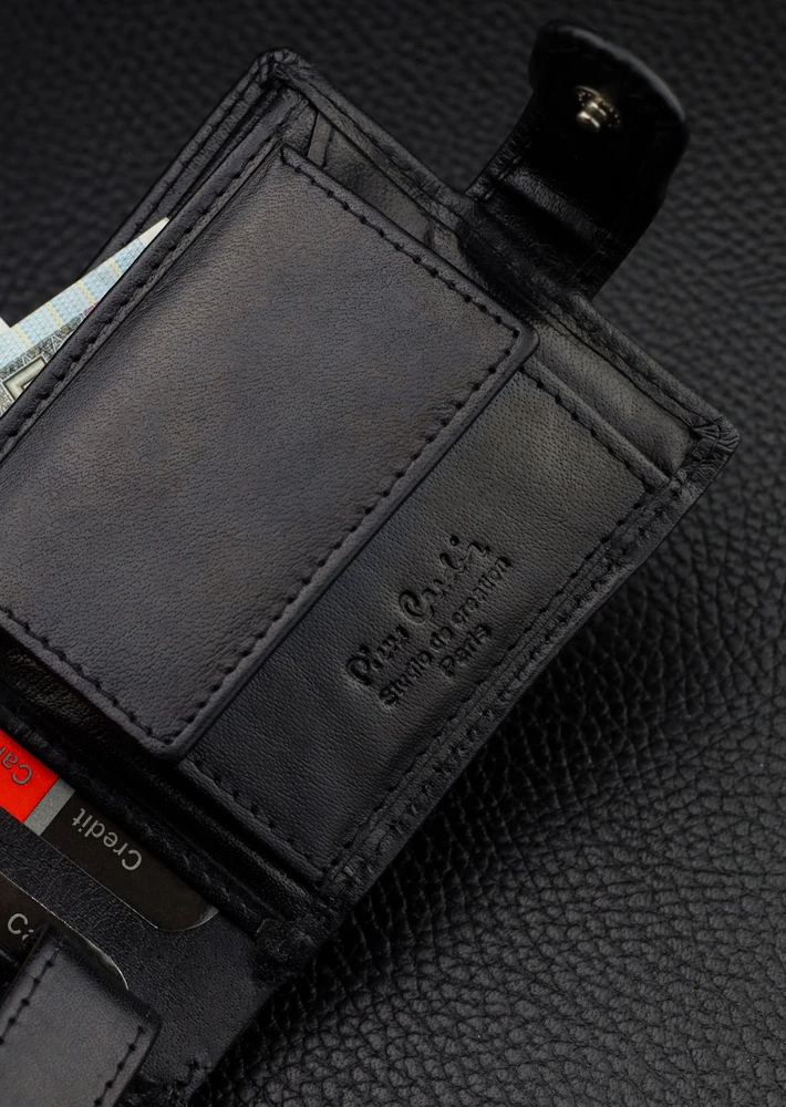 Dovanų rinkinys vyrams: odinė piniginė Pierre Cardin RFID ir diržas STEVENS A323206