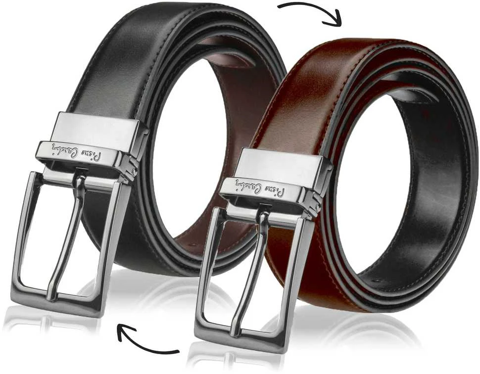 Dovanų rinkinys vyrams: odinė piniginė Pierre Cardin RFID, odinis diržas 75T8806BR