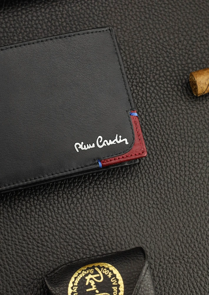 Dovanų rinkinys vyrams: odinė piniginė Pierre Cardin RFID, odinis diržas 75TILAK8806