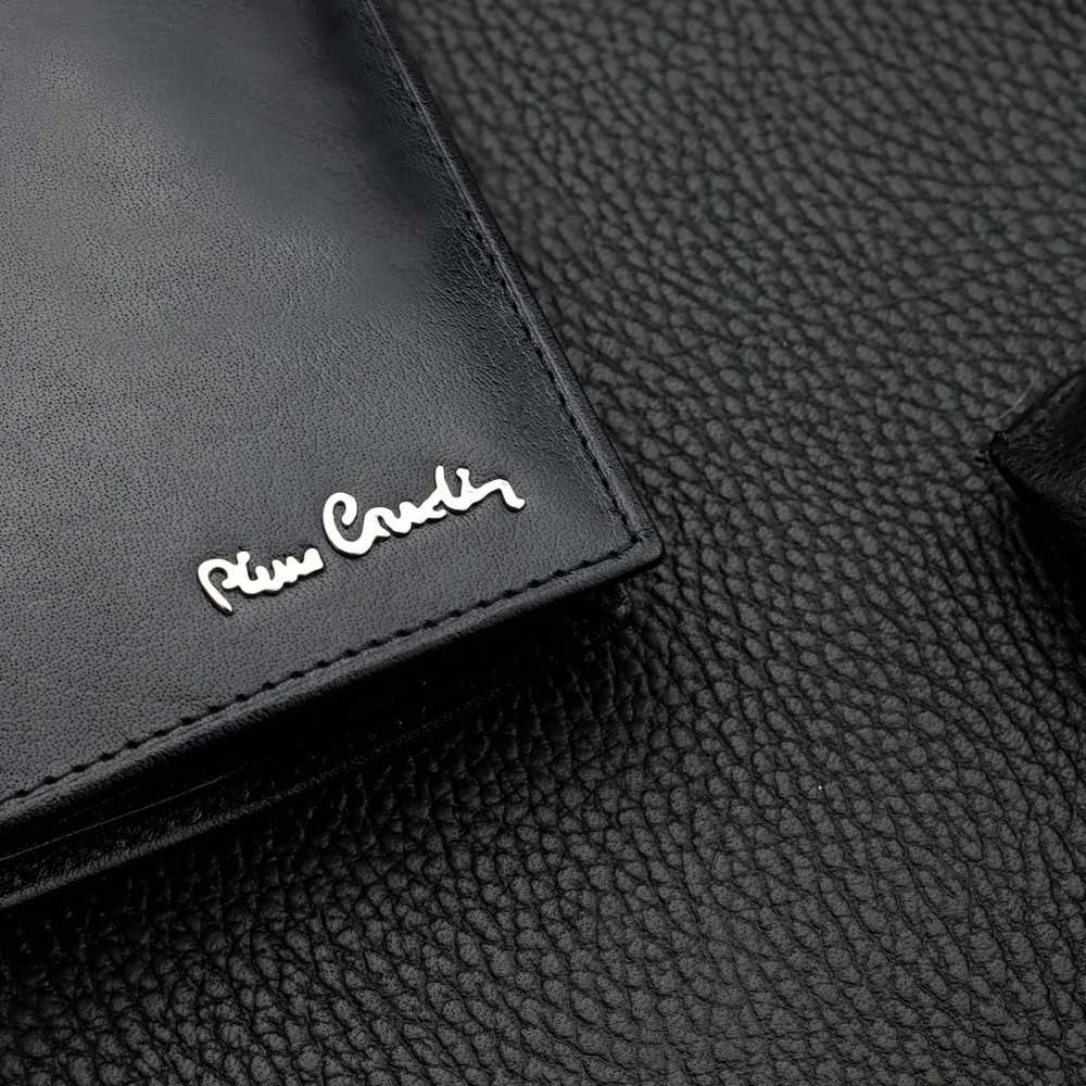 Dovanų rinkinys vyrams: odinė piniginė Pierre Cardin RFID ir diržas Stevens 623206