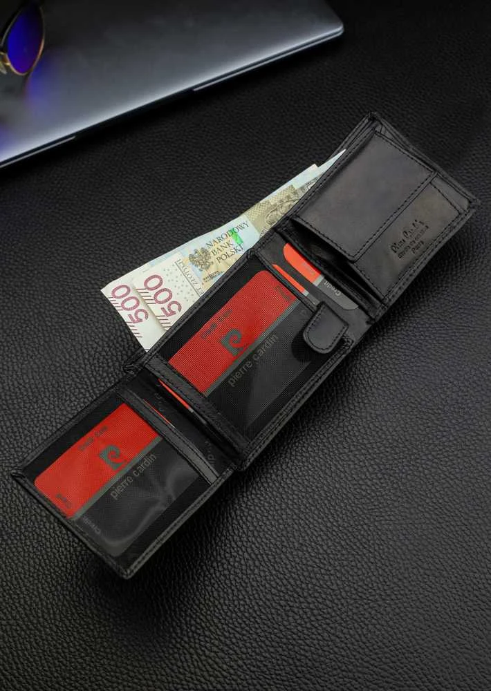 Dovanų rinkinys vyrams: odinė piniginė Pierre Cardin RFID ir diržas Stevens 323206