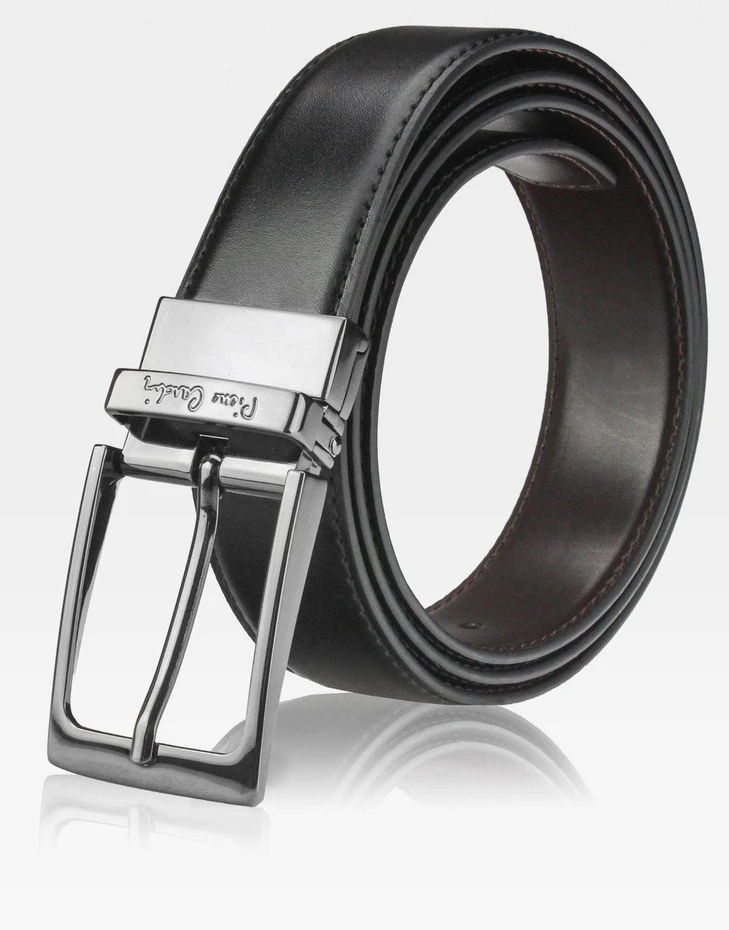Dovanų rinkinys vyrams: odinė piniginė Pierre Cardin RFID, odinis diržas 75TILAK8806
