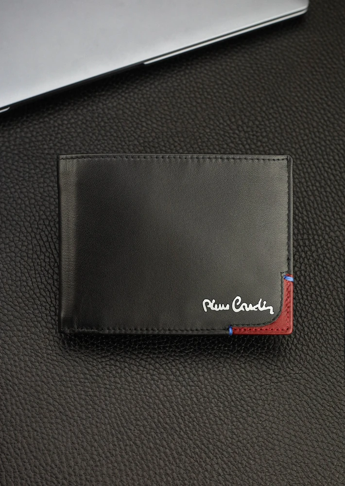 Dovanų rinkinys vyrams: odinė piniginė Pierre Cardin RFID, odinis diržas 75TILAK8806