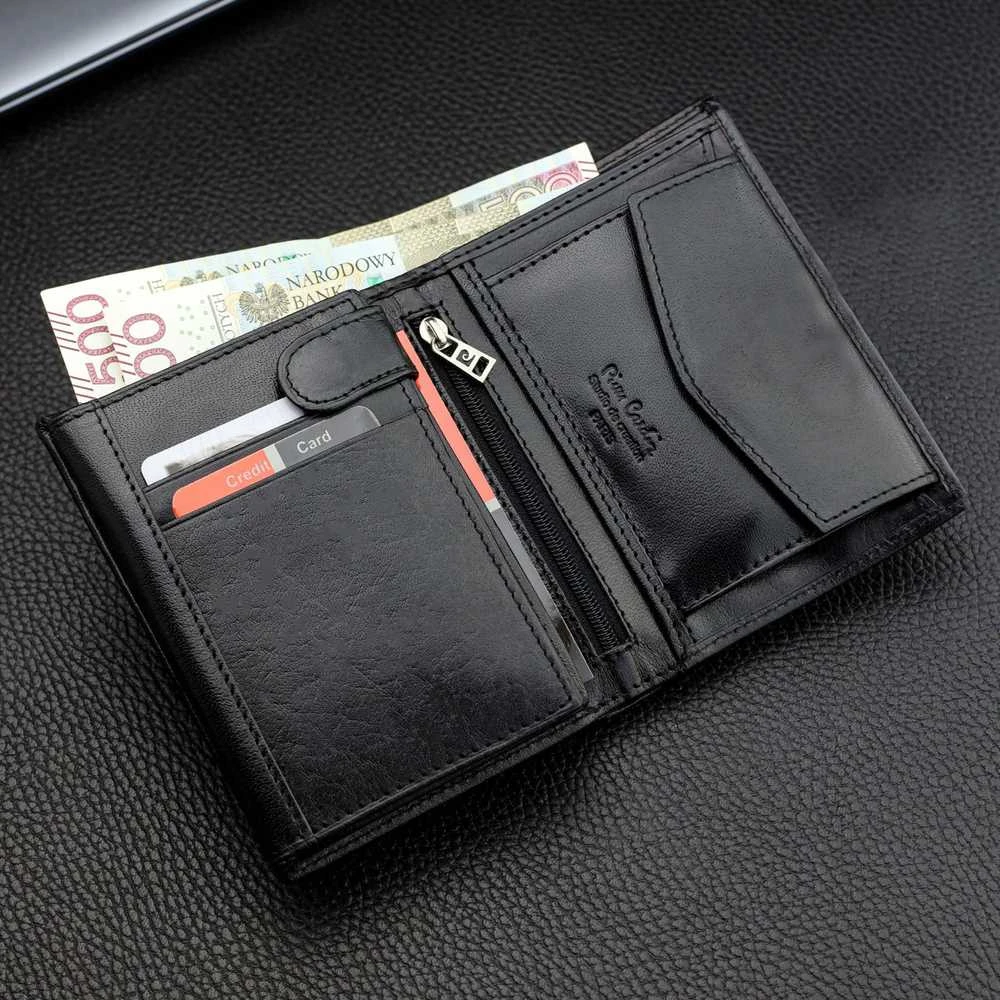 Dovanų rinkinys vyrams: odinė piniginė Pierre Cardin RFID ir diržas Stevens 623206