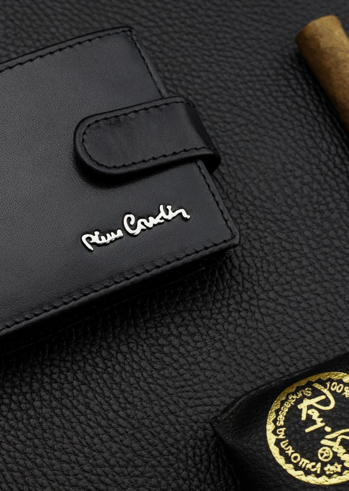 Dovanų rinkinys vyrams: odinė piniginė Pierre Cardin RFID ir diržas STEVENS A323206