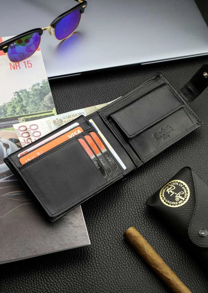 Dovanų rinkinys vyrams: odinė piniginė Pierre Cardin RFID ir diržas Stevens A6088206