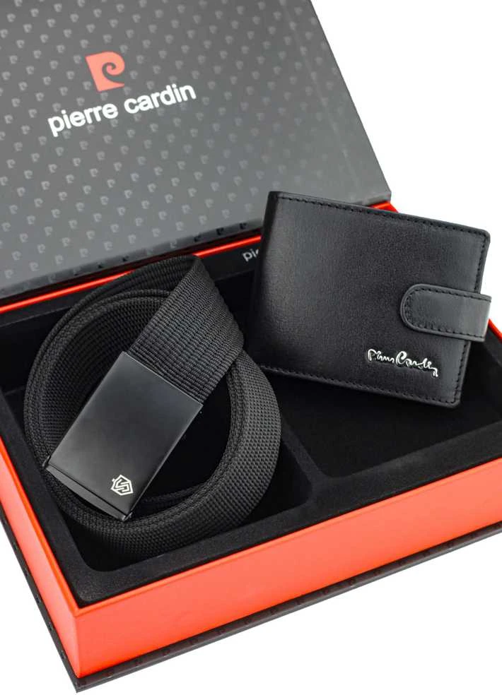 Dovanų rinkinys vyrams: Pierre Cardin piniginė ir Stevens diržas A5288