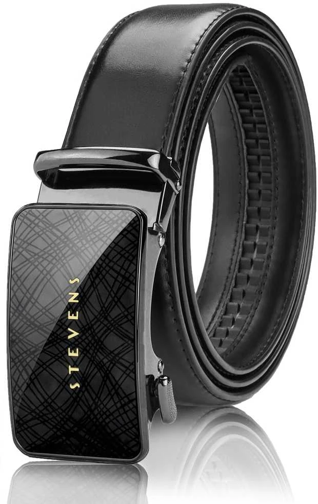 Dovanų rinkinys vyrams – piniginė ir diržas „Stevens 2506“, juoda PREMIUM