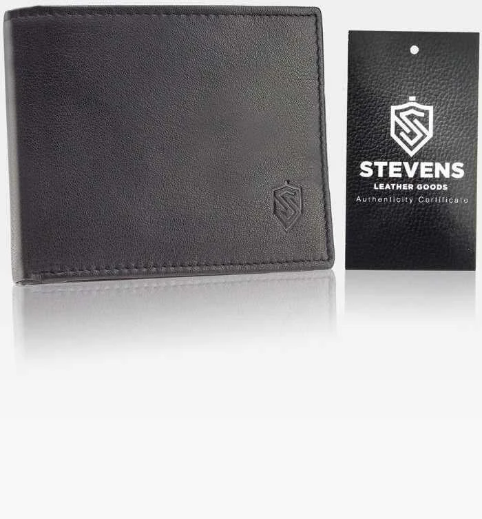 Dovanų rinkinys vyrams, piniginė su diržu Stevens 325, medinėje dėžutėje