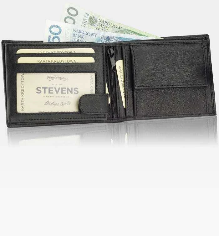 Dovanų rinkinys vyrams, piniginė su diržu Stevens 325, medinėje dėžutėje