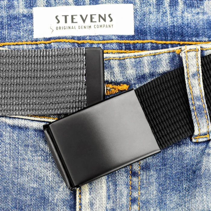 Dviejų diržų komplektas Stevens juodas ir pilkas, 135cm XL, universalus D146