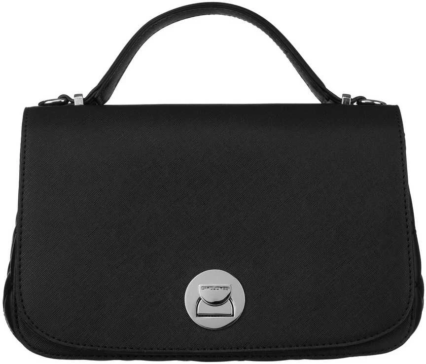 Elegantiška moteriška „David Jones“ juoda crossbody rankinė su dygsniuotais šonais