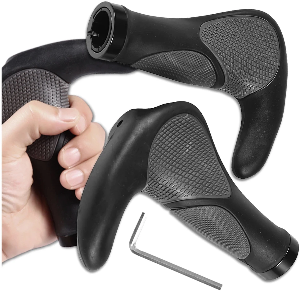 Ergonominės vairo rankenėlės su ragais 22 mm D58