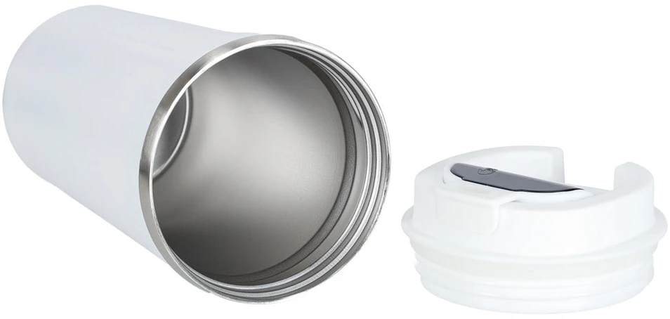 Roger LED kelioninis puodelis su kandikliu 500ml, baltas