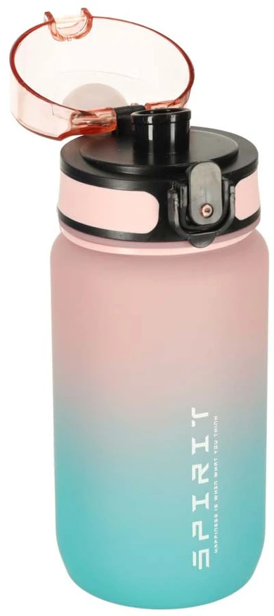 Gertuvė Buteliukas na wodę bidon ze słomką laikikliu sportowy 600ml rožinė-mėlyna