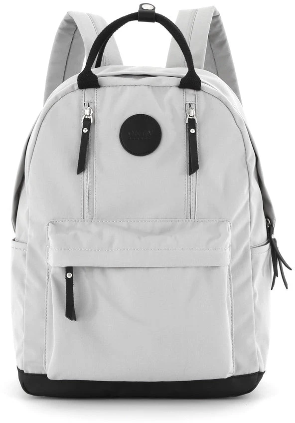 „Himawari“ unisex kuprinė nešiojamam kompiuteriui A4 darbui ir mokyklai, šviesiai pilka, poliesterinė RT50