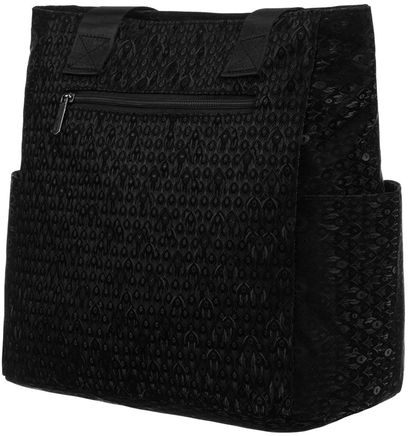 Juoda medžiaginė moteriška „Rovicky“ shopper tipo rankinė RP40