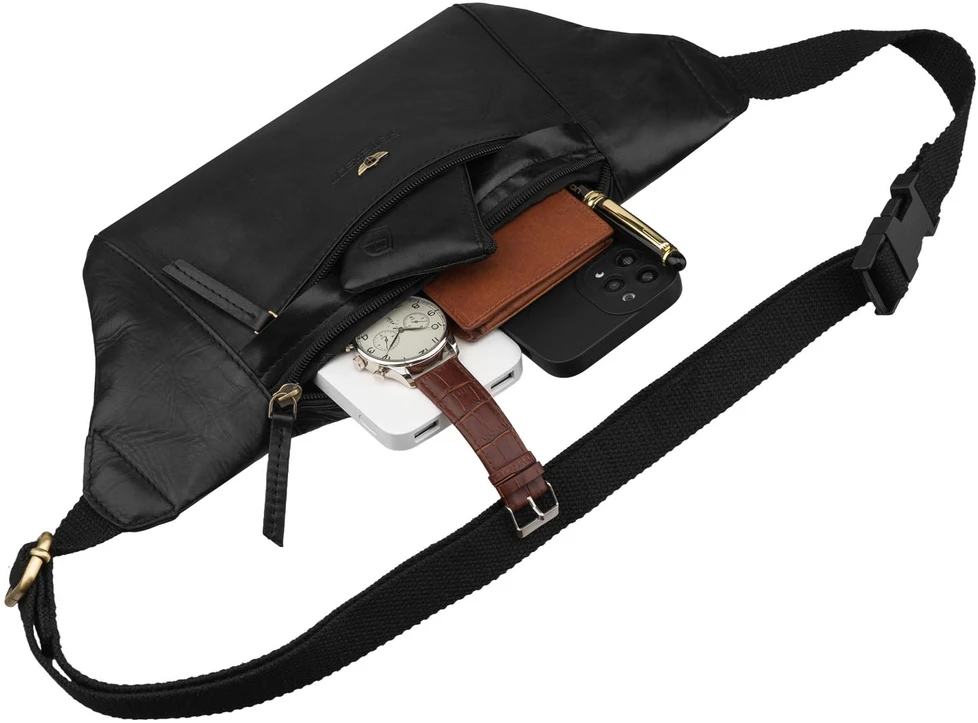 Juoda odinė vyriška rankinė Peterson K73
