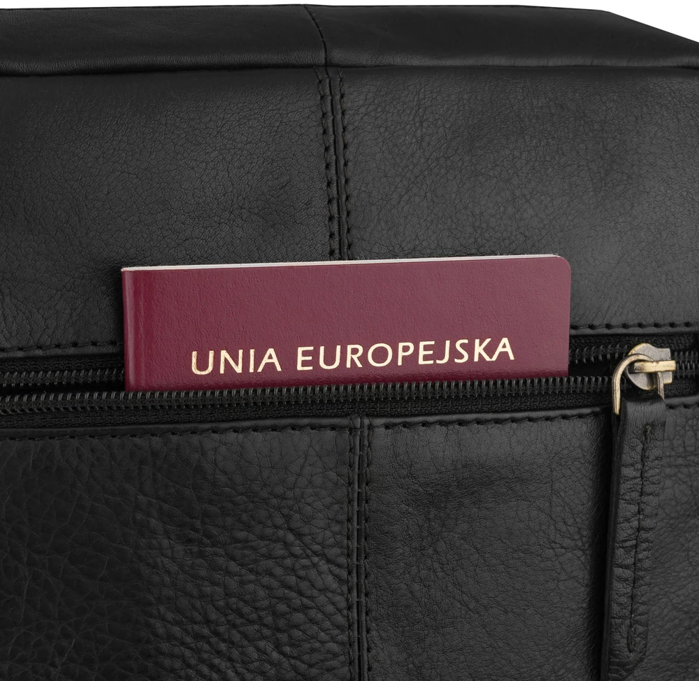 Juoda vyriška odinė rankinė Peterson K38