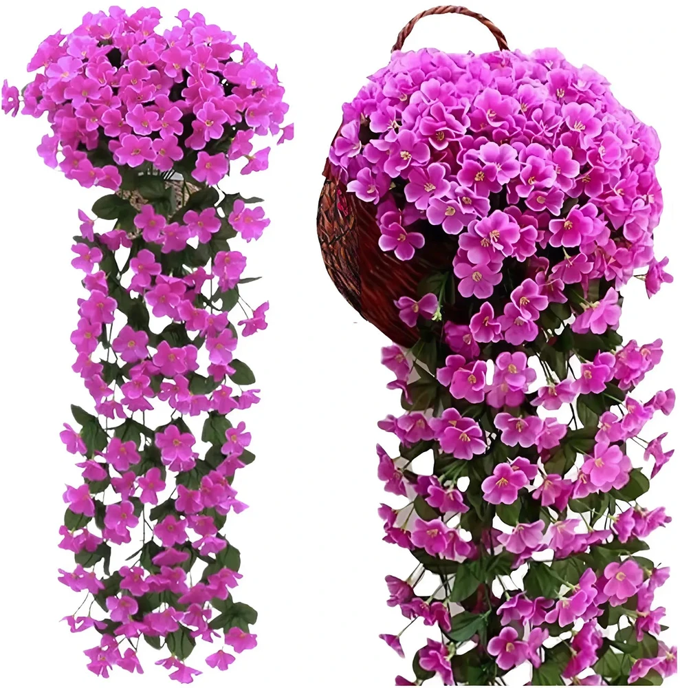 Kabantys dirbtinis gebenės žiedas, violetinis 85 cm N14