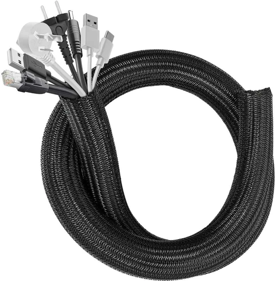 Kabelių organizatorius, juodas, 3 m