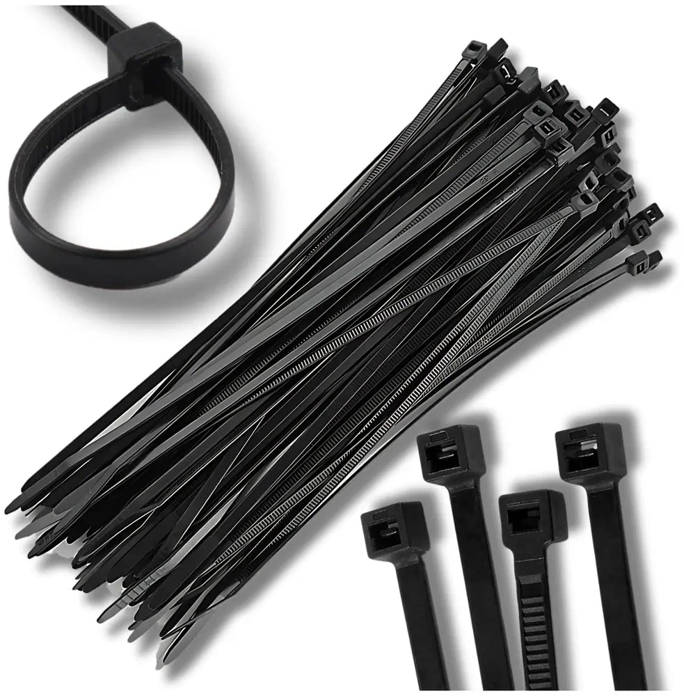 Kabelių tvirtinimo dirželiai juodi 200x4,8 mm (100 vnt.) A27