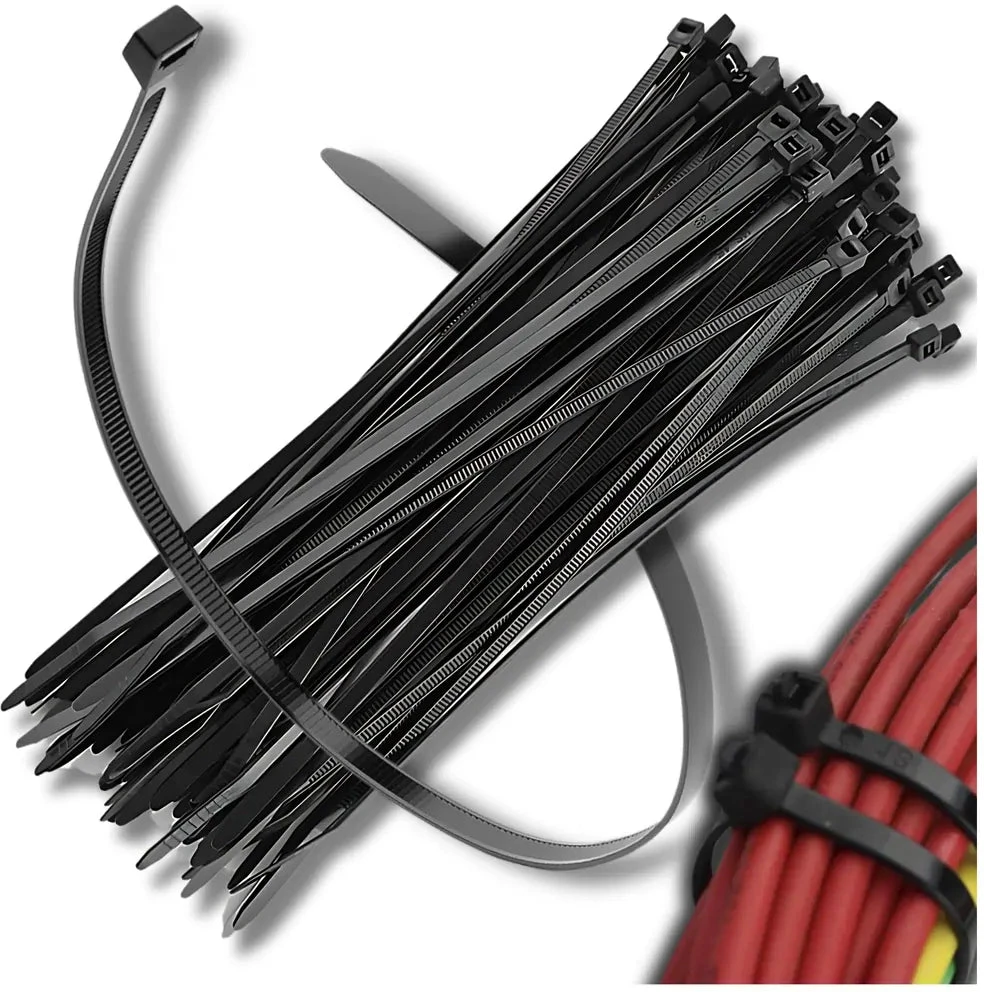 Kabelių tvirtinimo dirželiai juodi 200x4,8 mm (100 vnt.) A27